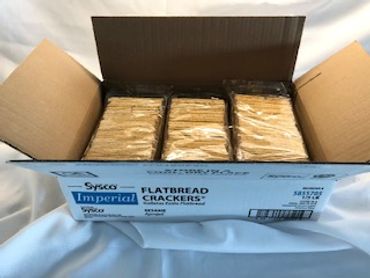 Sysco Imperial Flatbread Crackers box open