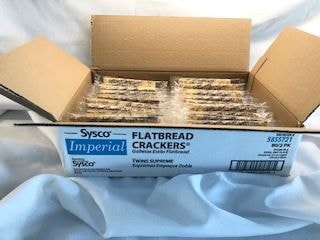 Sysco Imperial Flatbread Crackers open carton